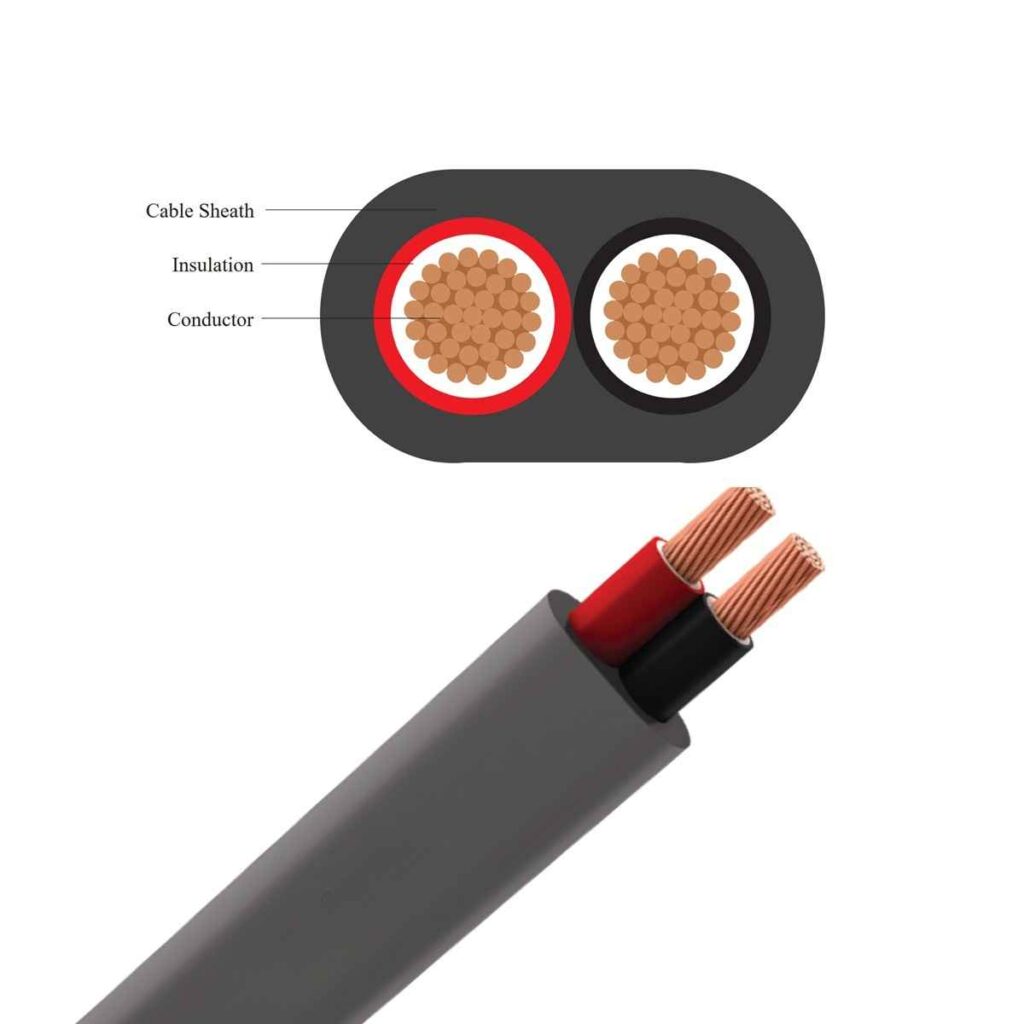 TWO-CORE FLAT WIRE